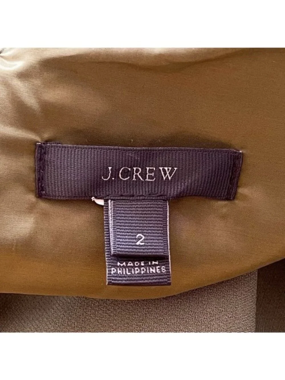 J. Crew Asymmetrical sleeveless Sheath Dress in dark seaweed Green 2